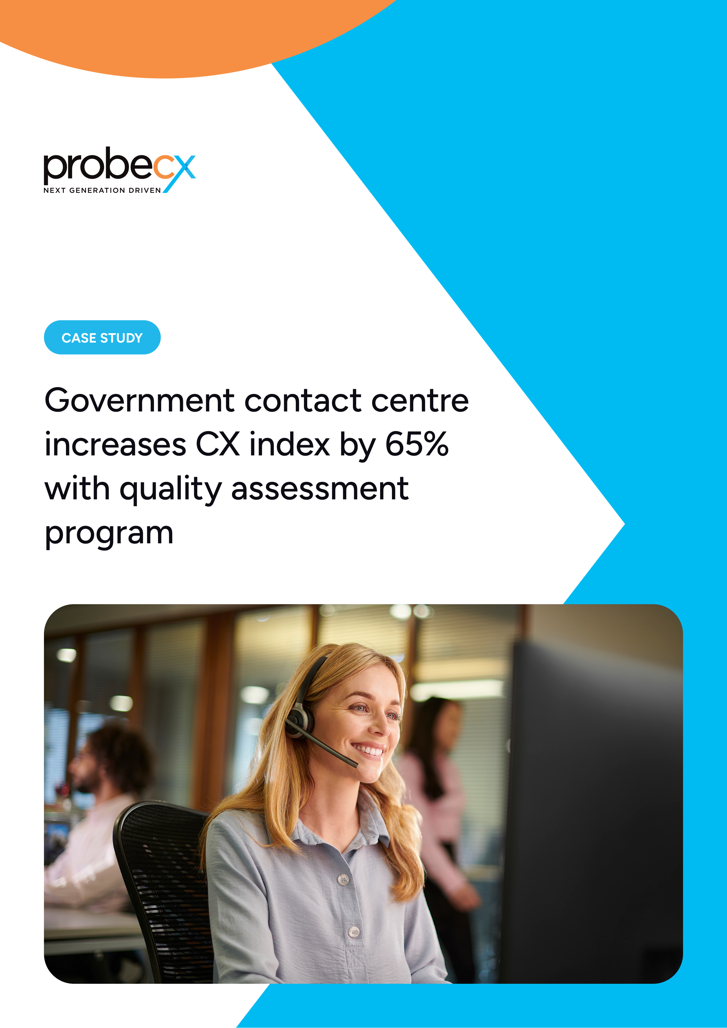 Government contact centre increases CX index by 65% with quality assessment program